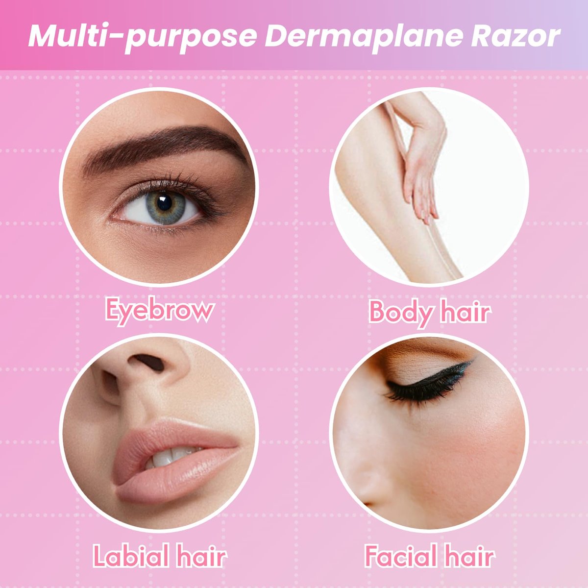 Phafaloop 100 Pcs Eyebrow Razor and Face Razor for Women and Men, Safe and Beginner-Friendly Dermaplaning Tool with Protective Cover - görsel 11