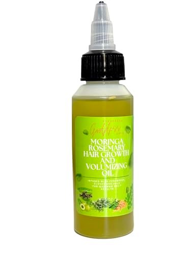Infused Rosemary Moringa Fenugreek Cloves & Amla Massive Hair Growth Oil – Natural Hair Regrowth Treatment for Volume & Thickness, 4 Fl Oz