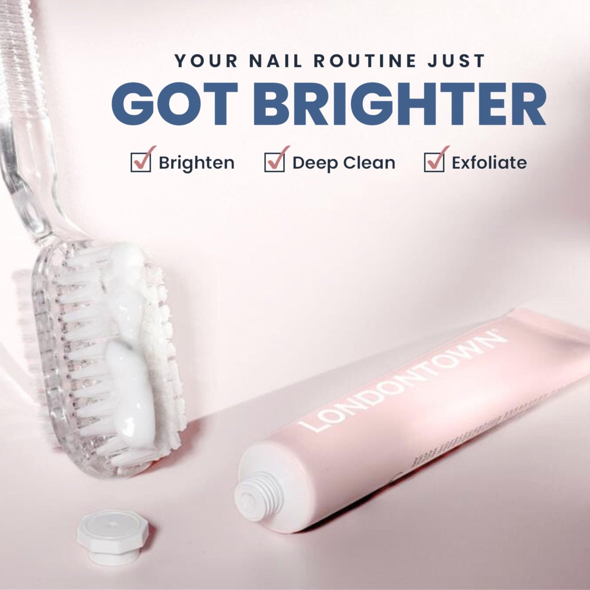 LONDONTOWN Mani Bright Nail Scrub - Brightening Nail Whitener for Hands & Feet, 1.5 fl oz Avelisse