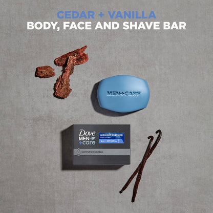 Dove Men+Care Hand & Body Face + Shave Bar Midnight Classico 10 Count - Hydrated, Smooth Skin, 3.75 oz Each Avelisse