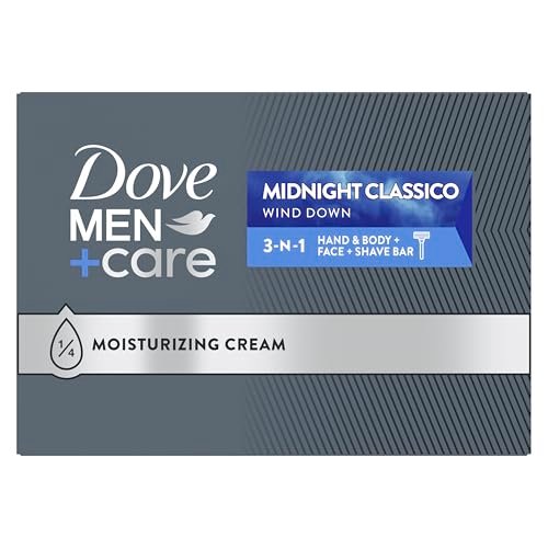 Dove Men+Care Hand & Body Face + Shave Bar Midnight Classico 10 Count - Hydrated, Smooth Skin, 3.75 oz Each Avelisse