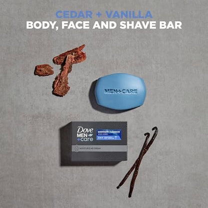 Dove Men+Care Hand & Body Face + Shave Bar Midnight Classico 10 Count - Hydrated, Smooth Skin, 3.75 oz Each Avelisse