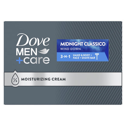 Dove Men+Care Hand & Body Face + Shave Bar Midnight Classico 10 Count - Hydrated, Smooth Skin, 3.75 oz Each Avelisse