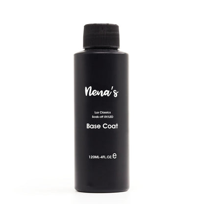 Nena's Professional Base Coat - 120ml UV/LED Soak-Off Nail Gel, Fast-Drying Clear Formula