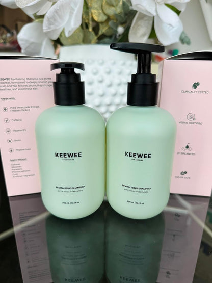 SRILabs KEEWEE Hair Growth Shampoo with Biotin, Niacinamide, Green Tea & Ginkgo – Thickening for Thinning Hair & Hair Loss | Sulfate-Free, Color-Safe, Scalp-Calming Avelisse