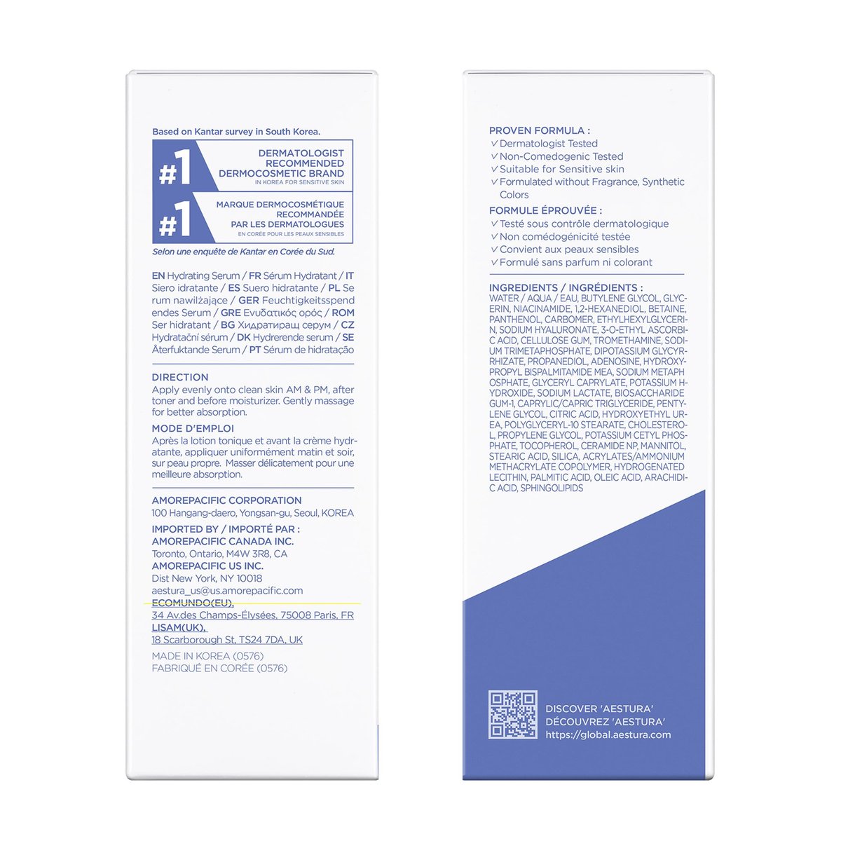 AESTURA ATOBARRIER365 Hydro CERA-HA Serum - Korean Face Serum with Ceramides, Hyaluronic Acid & Niacinamide for Barrier Repair & Glow - Lightweight Hydrating Serum for Dry & Sensitive Skin, 1.01 fl.oz Avelisse