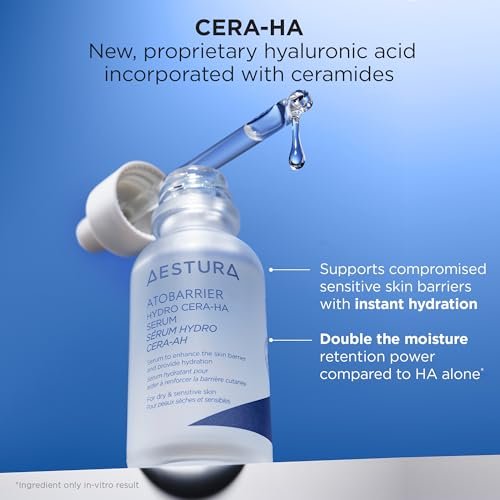 AESTURA ATOBARRIER365 Hydro CERA-HA Serum - Korean Face Serum with Ceramides, Hyaluronic Acid & Niacinamide for Barrier Repair & Glow - Lightweight Hydrating Serum for Dry & Sensitive Skin, 1.01 fl.oz Avelisse