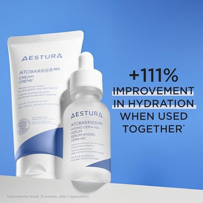 AESTURA ATOBARRIER365 Hydro CERA-HA Serum - Korean Face Serum with Ceramides, Hyaluronic Acid & Niacinamide for Barrier Repair & Glow - Lightweight Hydrating Serum for Dry & Sensitive Skin, 1.01 fl.oz Avelisse