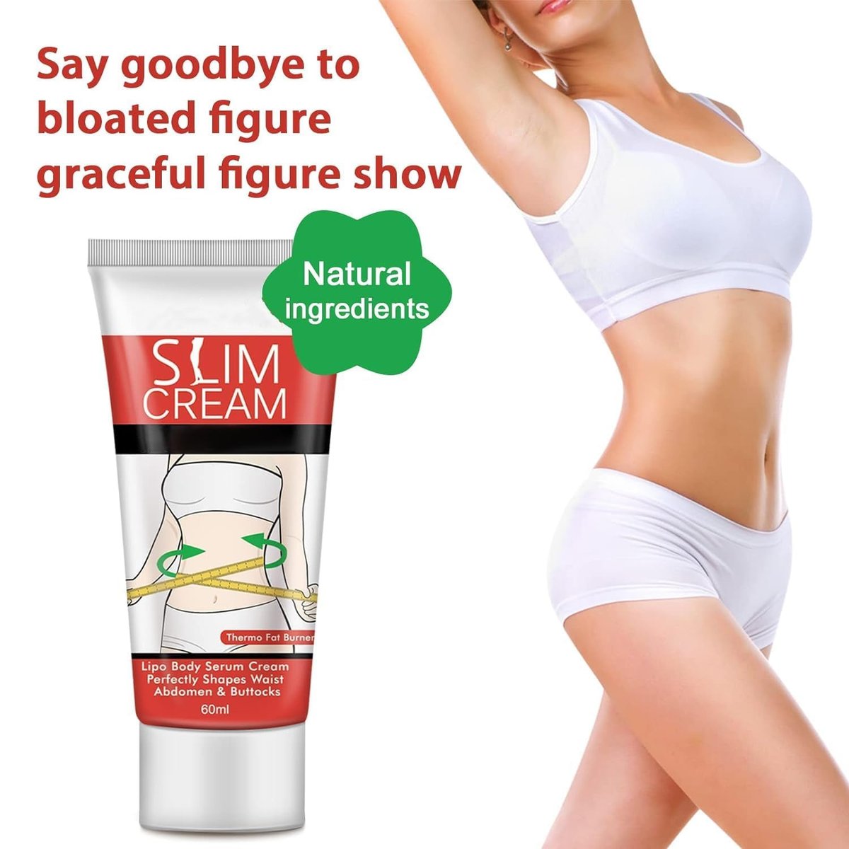 Slimming Cream for Stomach, Waist & Buttocks – Fat Burning Cream for Women & Men - görsel 9