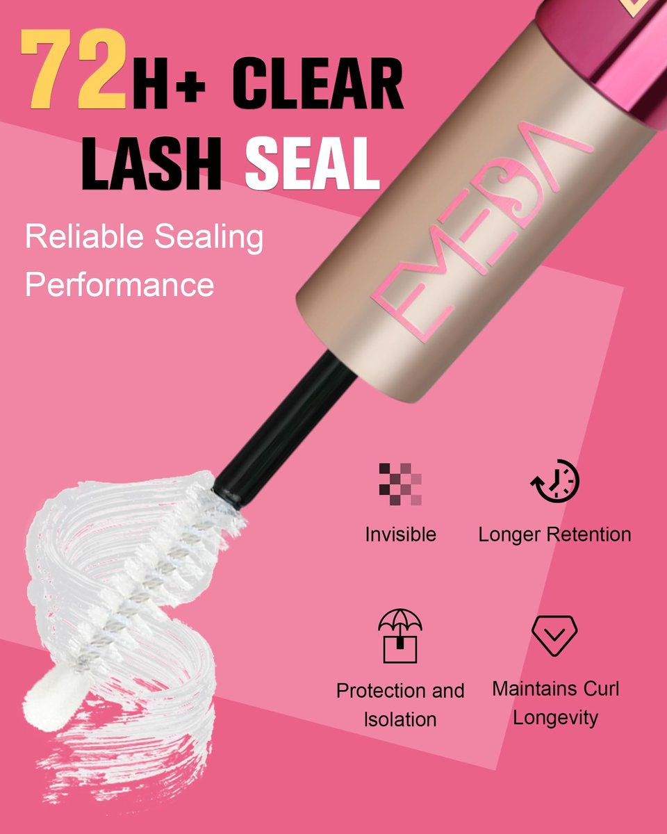 EMEDA 2-in-1 Lash Bond and Seal Waterproof Lash Glue for Eyelash Clusters - Strong Hold 72 Hours, Latex Free, DIY Individual Eyelash Extensions (Black) - görsel 5