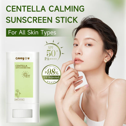Gaayou Centella Sunscreen Stick SPF50+ PA++++ | Korean Sunscreen Stick for Face & Body | Soothing, Moisture Matte Finish, Non-Greasy, No White Cast