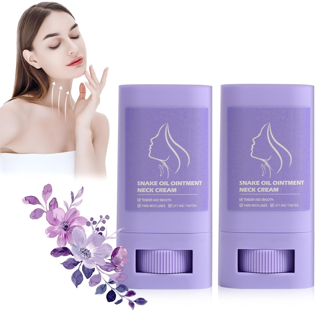 2-Pack Samuwak Neck Care Stick & Neck Cream – Firming & Moisturizing Neck Treatment - görsel 1