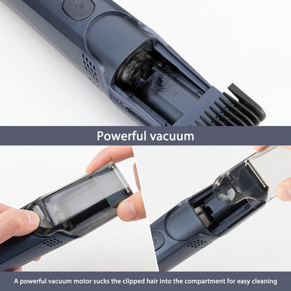 Audoc Vacuum Beard Trimmer for Men - 20 Length & Styles Adjustable, Built-in Vacuum for Mustache, Sideburns, Facial Hair, Rechargeable Avelisse