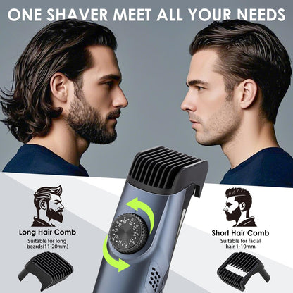 Audoc Vacuum Beard Trimmer for Men - 20 Length & Styles Adjustable, Built-in Vacuum for Mustache, Sideburns, Facial Hair, Rechargeable Avelisse