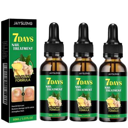 LOYOTICE 3Pcs Ginger Nail Treatment & Growth Serum – Strengthener & Cuticle Care Oil for Healthy Nails (30ml Each)