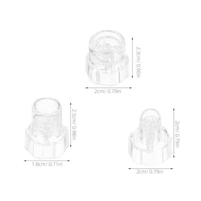 Ipetboom 8-Pack Plastic Hydro Facial Machine Tips for Water Oxygen Beauty Cleaning Suction - Replacement Heads for Aqua Peeling, 1.65cm Inner Diameter