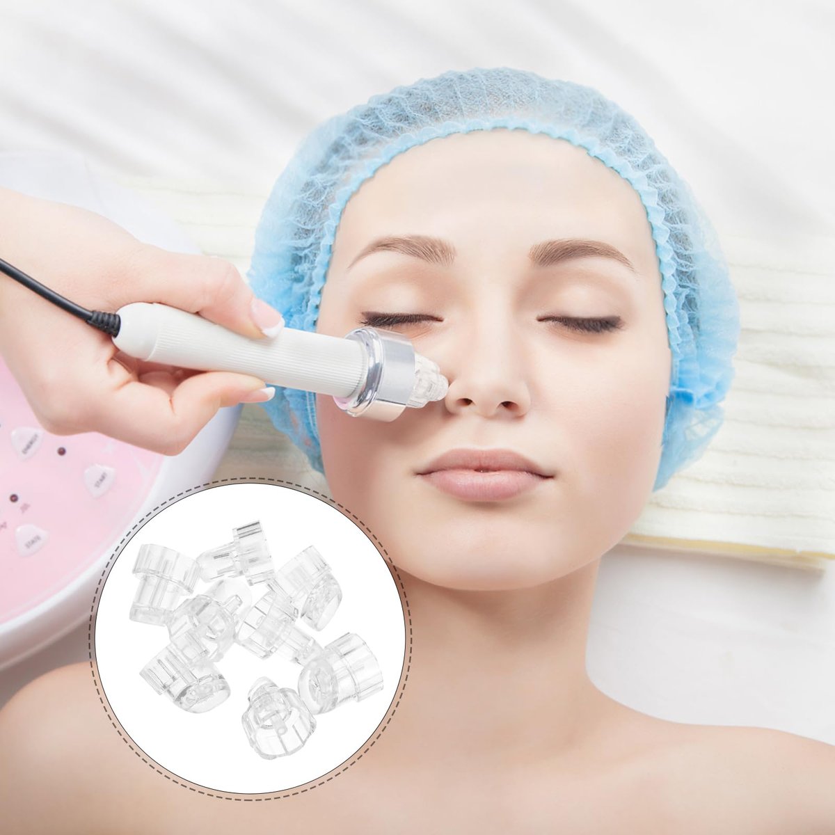 Ipetboom 8-Pack Plastic Hydro Facial Machine Tips for Water Oxygen Beauty Cleaning Suction - Replacement Heads for Aqua Peeling, 1.65cm Inner Diameter - görsel 15
