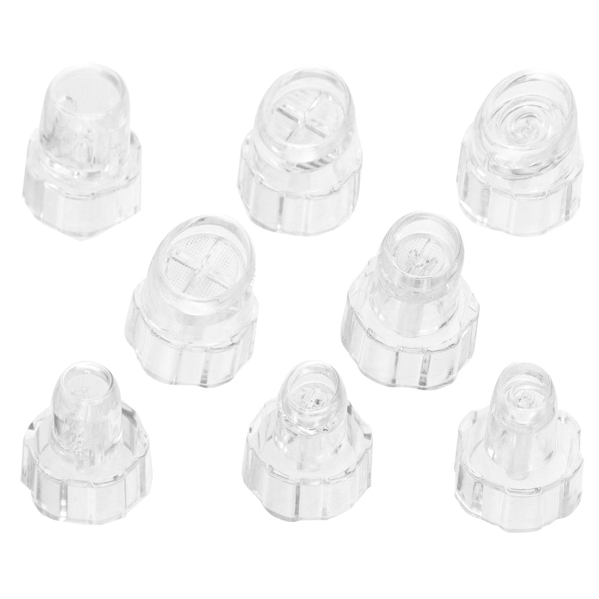 Ipetboom 8-Pack Plastic Hydro Facial Machine Tips for Water Oxygen Beauty Cleaning Suction - Replacement Heads for Aqua Peeling, 1.65cm Inner Diameter - görsel 1