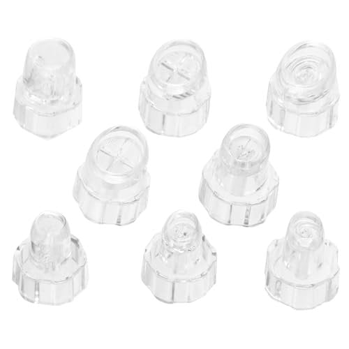 Ipetboom 8-Pack Plastic Hydro Facial Machine Tips for Water Oxygen Beauty Cleaning Suction - Replacement Heads for Aqua Peeling, 1.65cm Inner Diameter - görsel 2