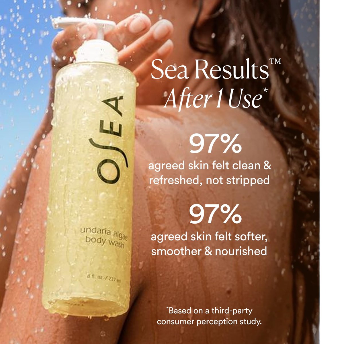 OSEA Undaria Algae™ Body Wash - pH Balanced Hydrating & Moisturizing Citrus Scented Body Cleanser - Clean, Vegan, Non-Toxic Skincare - 8 oz Avelisse