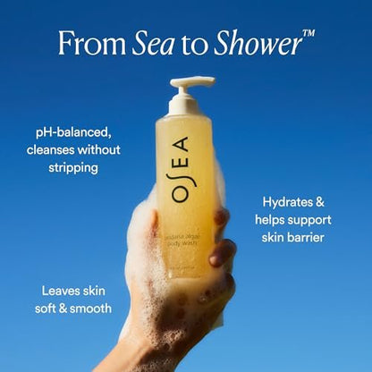 OSEA Undaria Algae™ Body Wash - pH Balanced Hydrating & Moisturizing Citrus Scented Body Cleanser - Clean, Vegan, Non-Toxic Skincare - 8 oz Avelisse