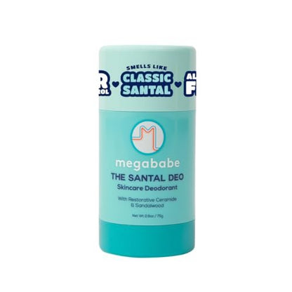 Megababe The Santal Deo – Aluminum-Free Natural Deodorant with 72-Hour Odor Protection, Sandalwood & Ceramide, 2.6 oz