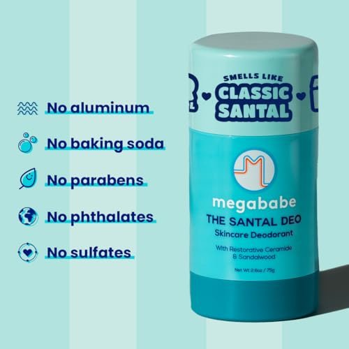 Megababe The Santal Deo – Aluminum-Free Natural Deodorant with 72-Hour Odor Protection, Sandalwood & Ceramide, 2.6 oz - görsel 14