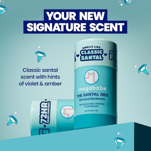 Megababe The Santal Deo – Aluminum-Free Natural Deodorant with 72-Hour Odor Protection, Sandalwood & Ceramide, 2.6 oz - görsel 4