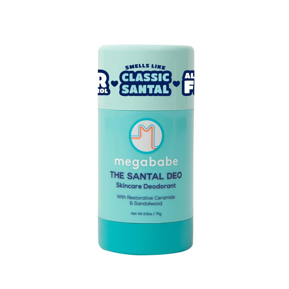 Megababe The Santal Deo – Aluminum-Free Natural Deodorant with 72-Hour Odor Protection, Sandalwood & Ceramide, 2.6 oz - görsel 1
