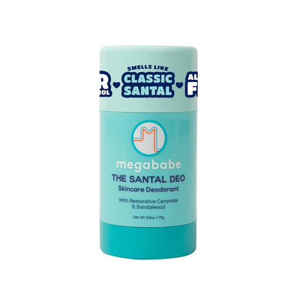 Megababe The Santal Deo – Aluminum-Free Natural Deodorant with 72-Hour Odor Protection, Sandalwood & Ceramide, 2.6 oz