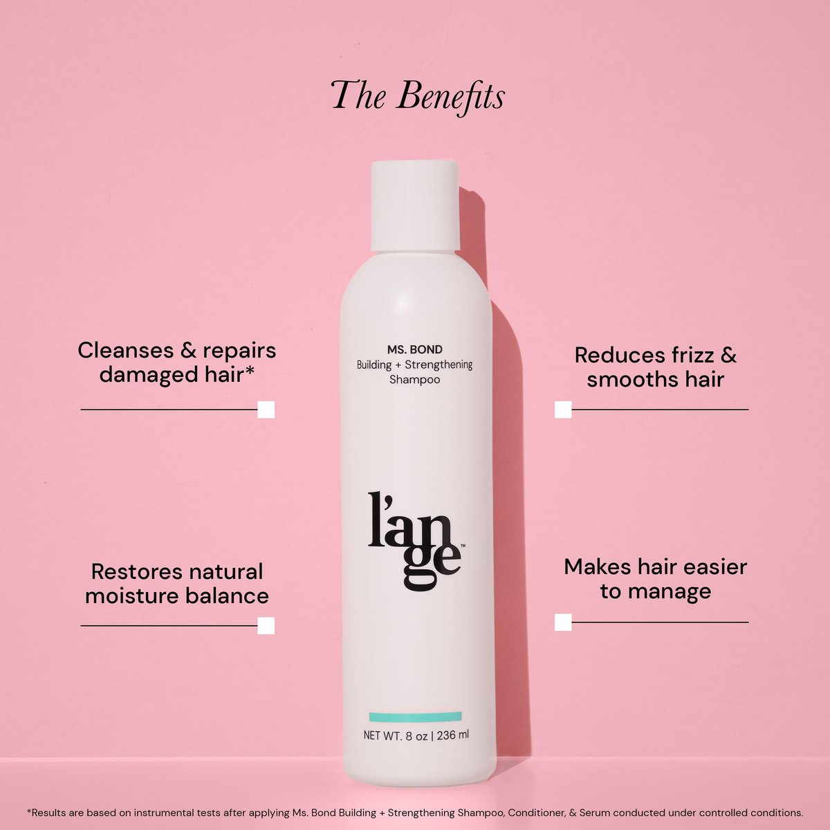 L'ANGE HAIR Ms. Bond Building + Strengthening Shampoo - Restores Hair Bonds, Breakage Recovery, Moisturizing Formula, 8 fl oz Avelisse