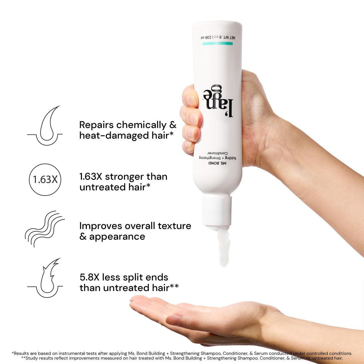 L'ANGE HAIR Ms. Bond Building + Strengthening Conditioner | Restores Hair Bonds | Intensive Breakage Recovery | Smooth Finish | Moisturizing Formula | 8 fl oz Avelisse