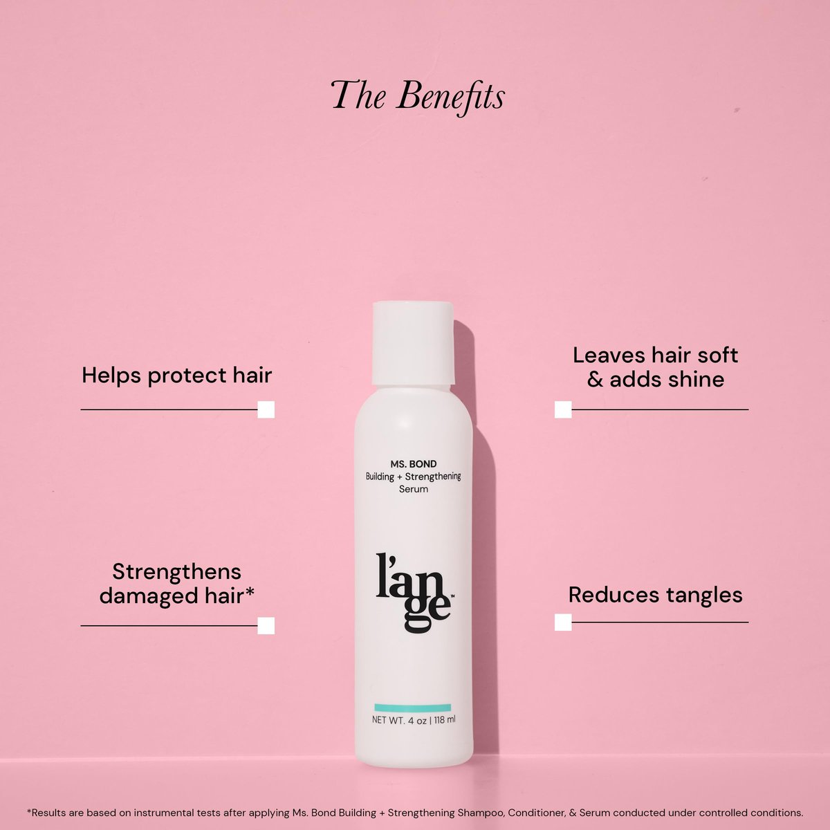 L'ANGE HAIR Ms. Bond Building + Strengthening Hair Serum - Bond Repair & Breakage Recovery Treatment, Moisturizing Formula, 4 fl oz Avelisse