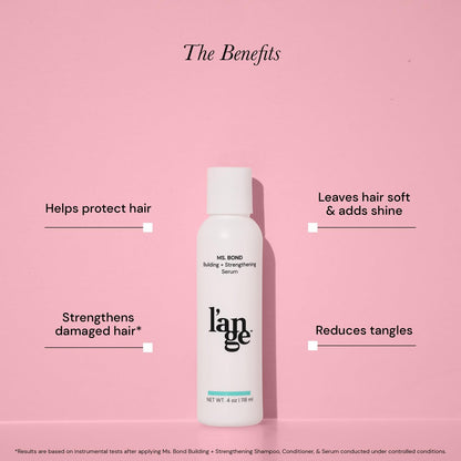 L'ANGE HAIR Ms. Bond Building + Strengthening Hair Serum - Bond Repair & Breakage Recovery Treatment, Moisturizing Formula, 4 fl oz Avelisse