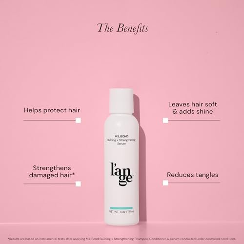 L'ANGE HAIR Ms. Bond Building + Strengthening Hair Serum - Bond Repair & Breakage Recovery Treatment, Moisturizing Formula, 4 fl oz Avelisse