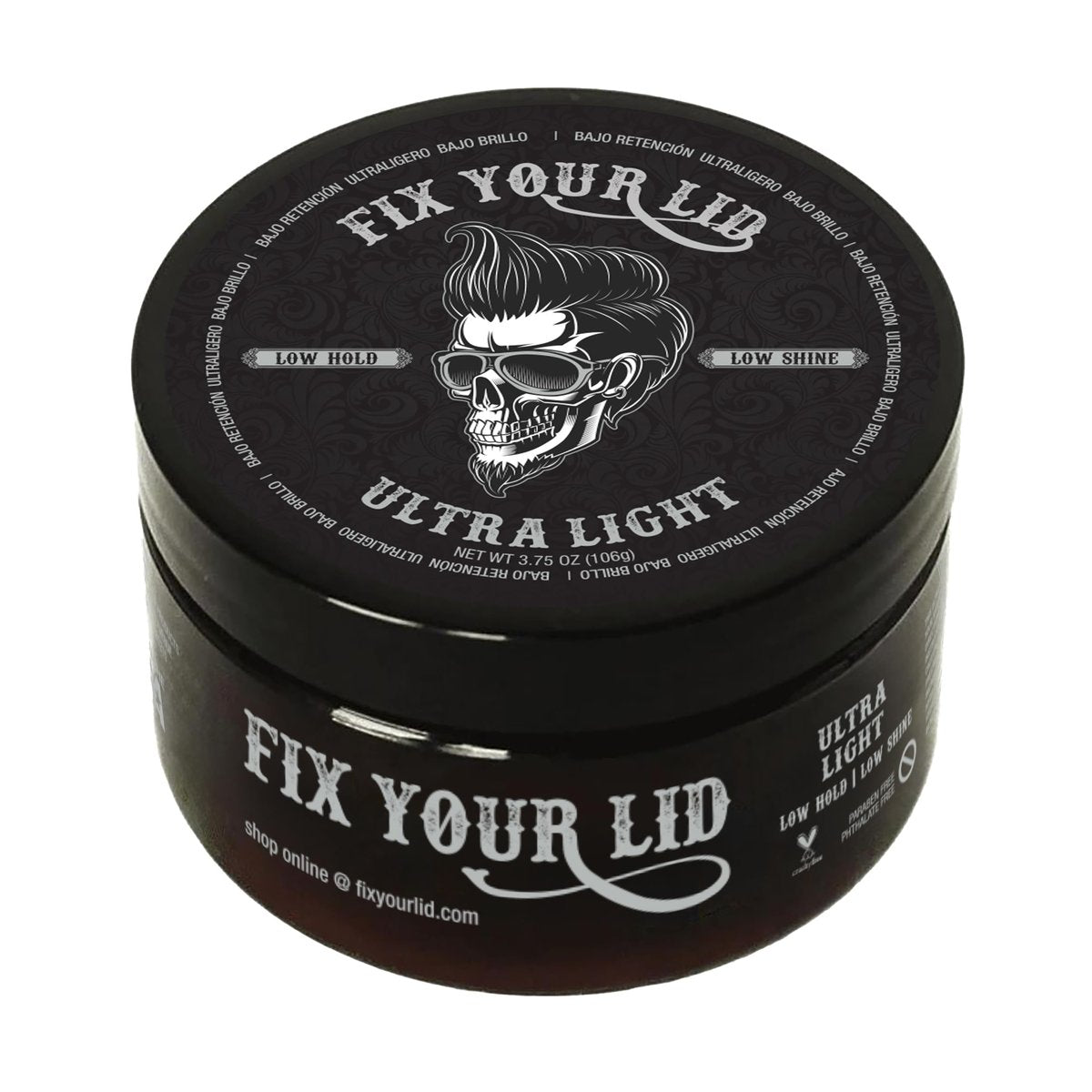 Fix Your Lid Ultra Light Pomade for Men - Water-Based, Low Hold, Low Shine - 3.75 oz - görsel 1