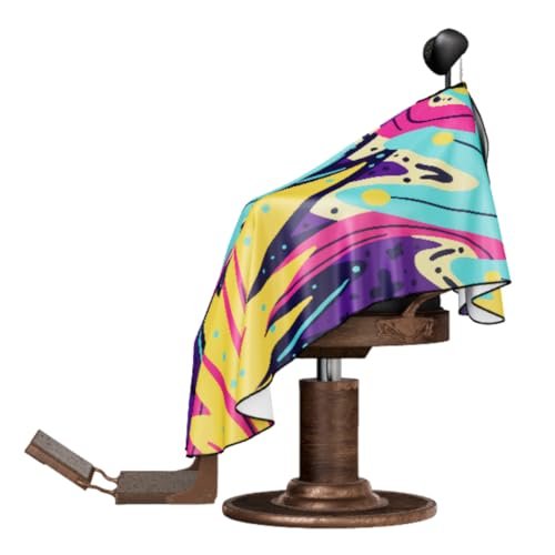 Professional Barber Cape - Hair Cutting Cape with Adjustable Snap Collar - Salon Quality Styling Cape for Hairdressers and Barbers - Fiji - Snap Collar - görsel 8