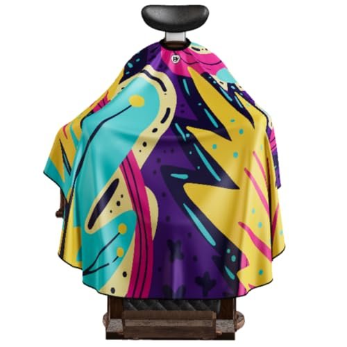 Professional Barber Cape - Hair Cutting Cape with Adjustable Snap Collar - Salon Quality Styling Cape for Hairdressers and Barbers - Fiji - Snap Collar - görsel 10