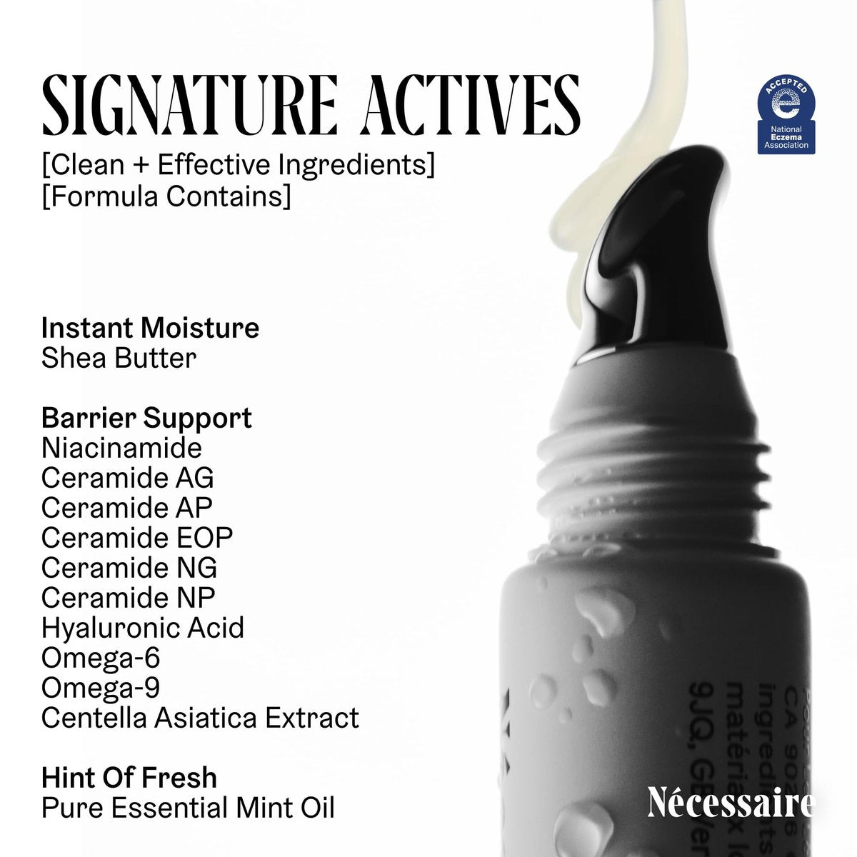 Nécessaire The Lip Balm – Hydrating Hyaluronic Acid Lip Balm with Mint Oil, Niacinamide & Essential Ceramides for Dry Lips, Non-Comedogenic, 15 ml Avelisse