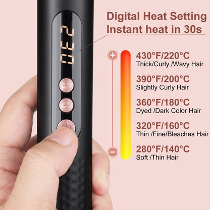 3 in 1 Curling Iron Set with Interchangeable Ceramic Barrels – UNOBEY Rose Gold Curling Wand for Beach Waves Avelisse