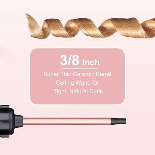 3 in 1 Curling Iron Set with Interchangeable Ceramic Barrels – UNOBEY Rose Gold Curling Wand for Beach Waves Avelisse