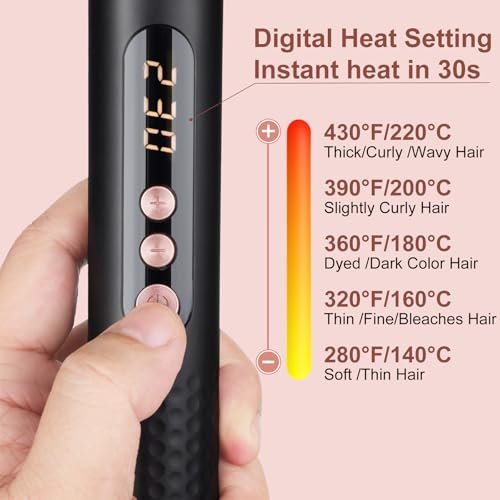 3 in 1 Curling Iron Set with Interchangeable Ceramic Barrels – UNOBEY Rose Gold Curling Wand for Beach Waves Avelisse
