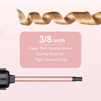 3 in 1 Curling Iron Set with Interchangeable Ceramic Barrels – UNOBEY Rose Gold Curling Wand for Beach Waves Avelisse