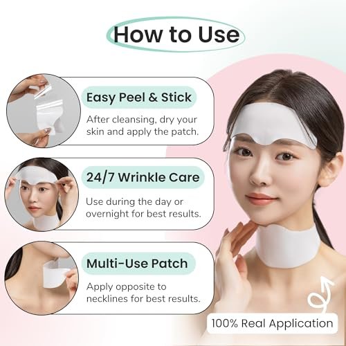 Advanced Forehead Wrinkle Patches Overnight – Anti-Wrinkle Patches with Collagen, Peptides, Vitamin E – Strong Adhesion Full Coverage for Forehead Wrinkles & 11 Lines – Made in Korea – 10 Count Avelisse
