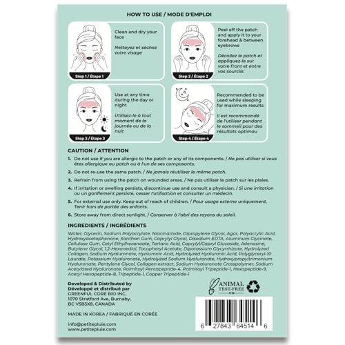 Advanced Forehead Wrinkle Patches Overnight – Anti-Wrinkle Patches with Collagen, Peptides, Vitamin E – Strong Adhesion Full Coverage for Forehead Wrinkles & 11 Lines – Made in Korea – 10 Count Avelisse