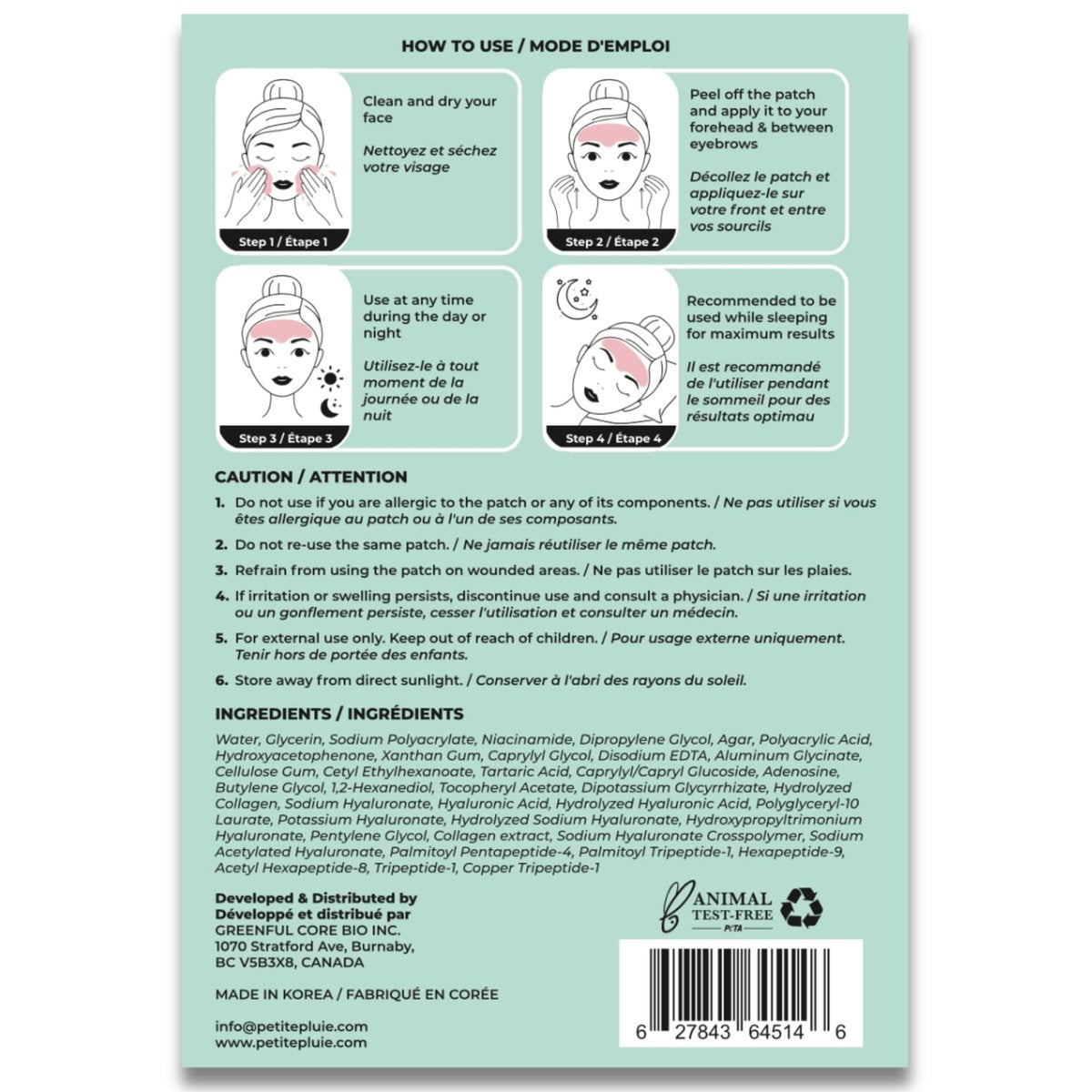 Advanced Forehead Wrinkle Patches Overnight – Anti-Wrinkle Patches with Collagen, Peptides, Vitamin E – Strong Adhesion Full Coverage for Forehead Wrinkles & 11 Lines – Made in Korea – 10 Count Avelisse