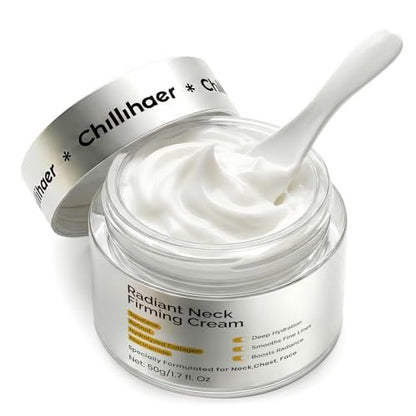 Chillihaer 8-in-1 Neck Firming Cream – Retinol & Triple Collagen Moisturizer for Neck, Face, Chest & Décolleté – Tighten, Lift & Smooth the Look of Sagging Crepey Skin, Fine Lines & Wrinkles – Women & Men, 1.7 Fl Oz Avelisse
