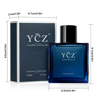 Ycz Marine Charm Eau de Parfum - 1.7 oz Long Lasting Ocean Fragrance for Men and Women