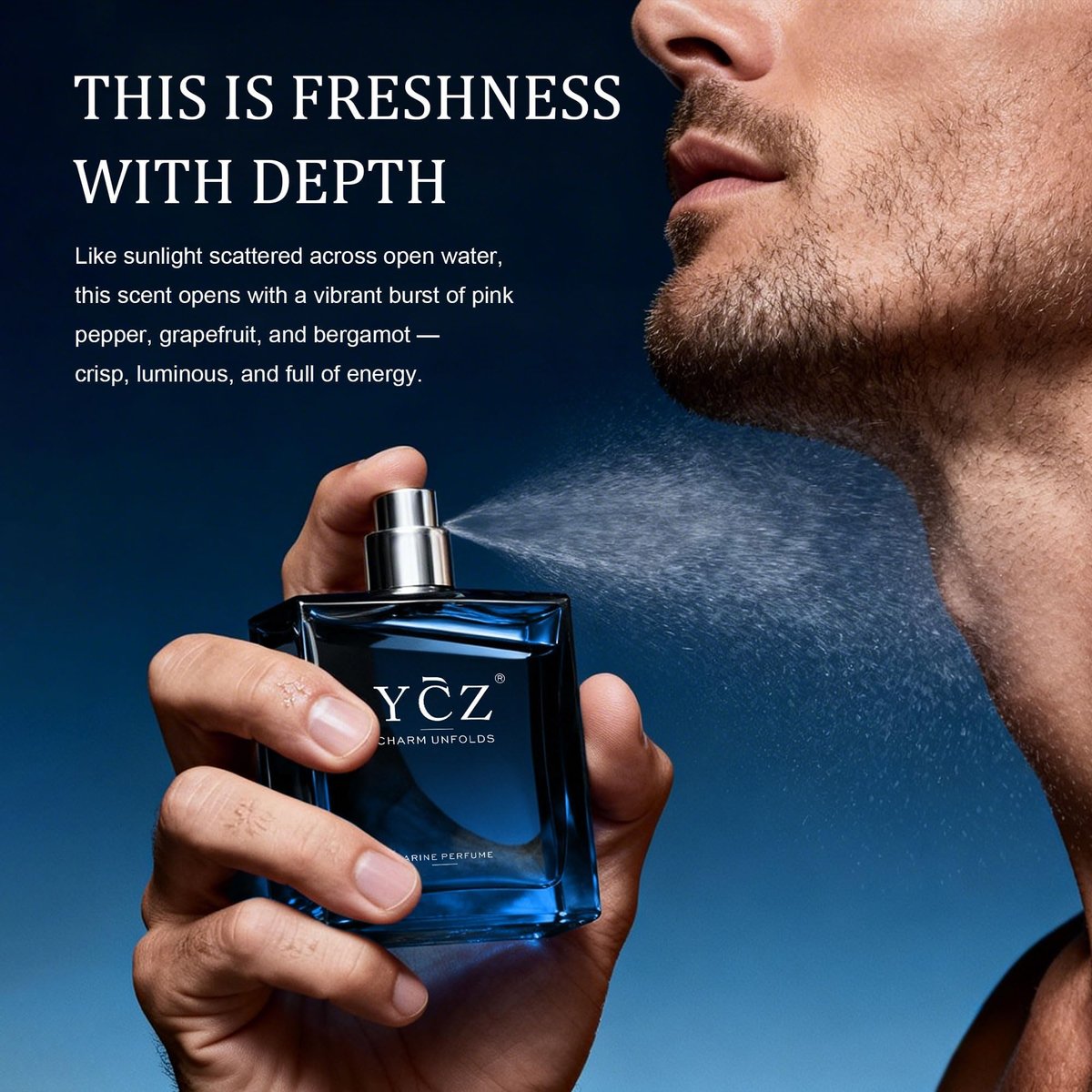 Ycz Marine Charm Eau de Parfum - 1.7 oz Long Lasting Ocean Fragrance for Men and Women - görsel 9