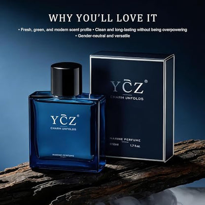 Ycz Marine Charm Eau de Parfum - 1.7 oz Long Lasting Ocean Fragrance for Men and Women